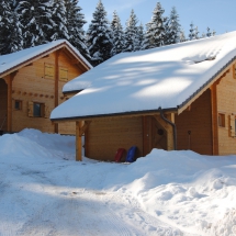 Chalets gerardmer sous la neige